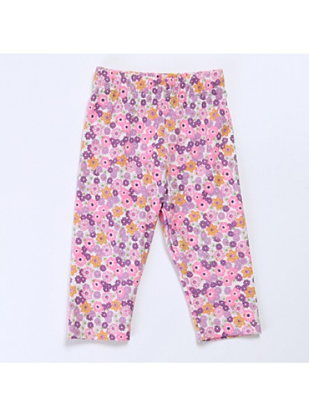 Girl's Green / Red Pants , Floral Cotton Spring / Fall  