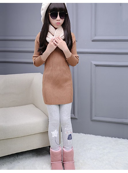 Girl Casual/Daily Solid Pants-Cotton Winter  